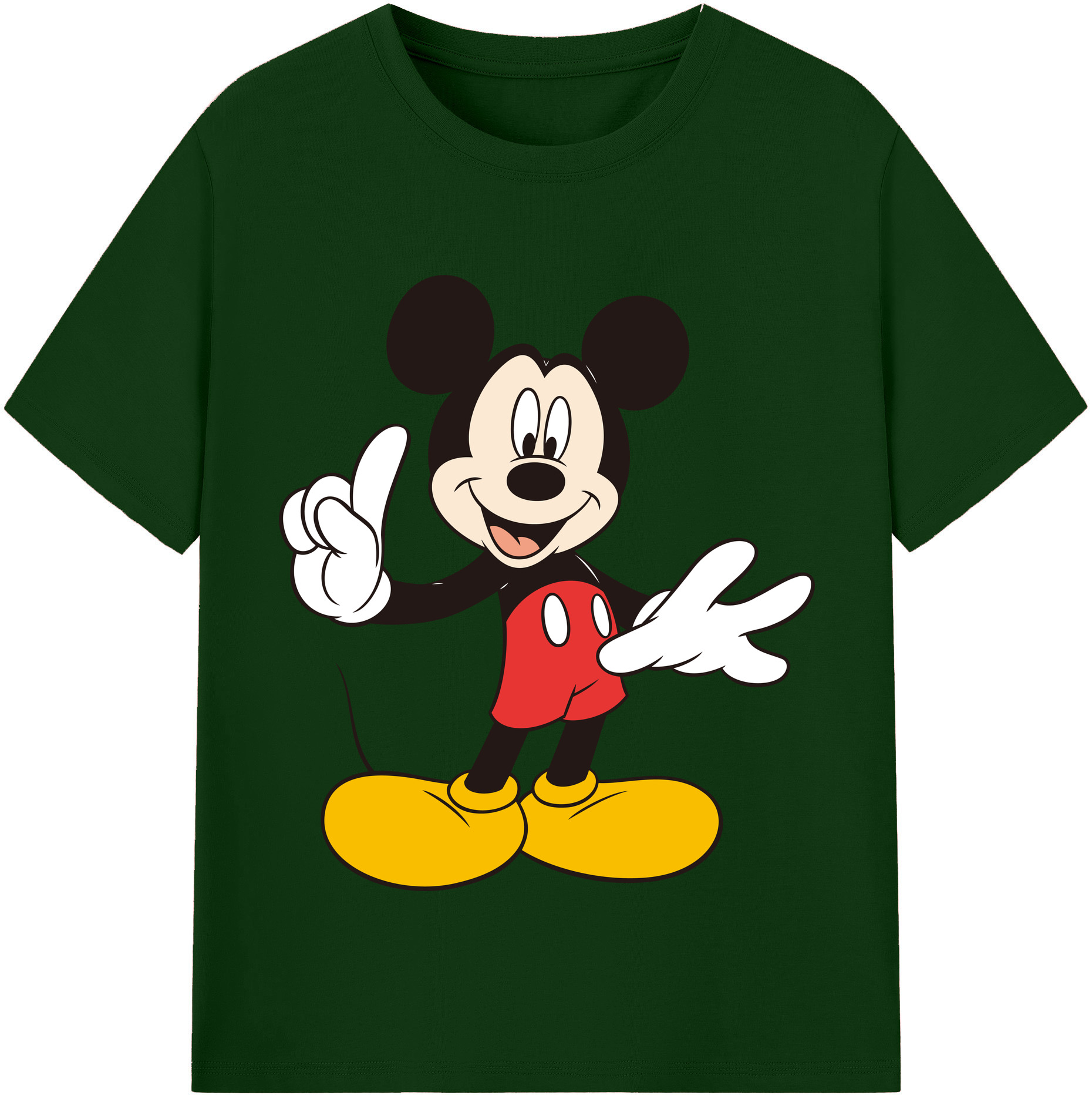 （画像用） ミッキーマウス Mickey Mouse 綿100％半袖Tシャツ（フロントプリント）